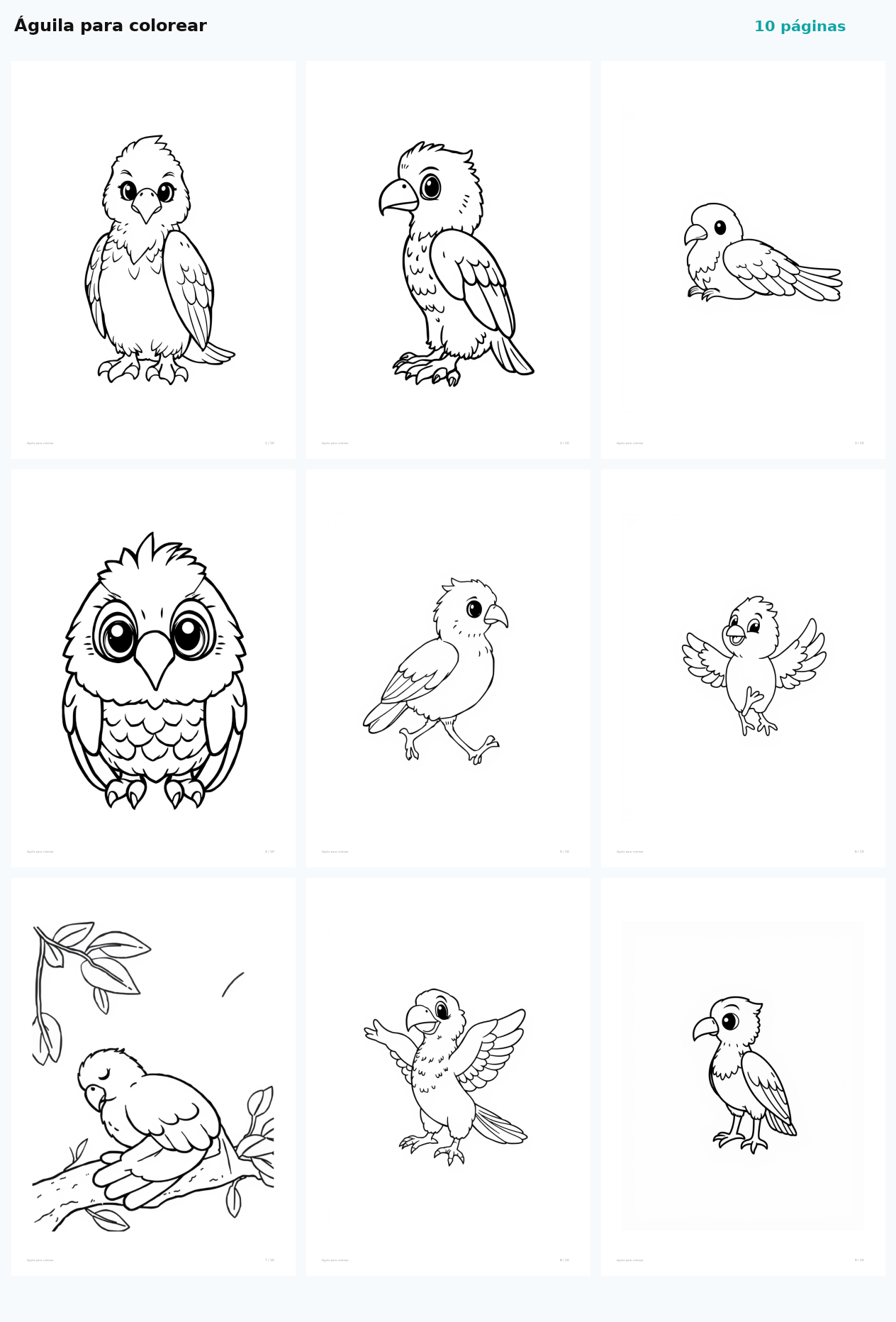 Águila para colorear