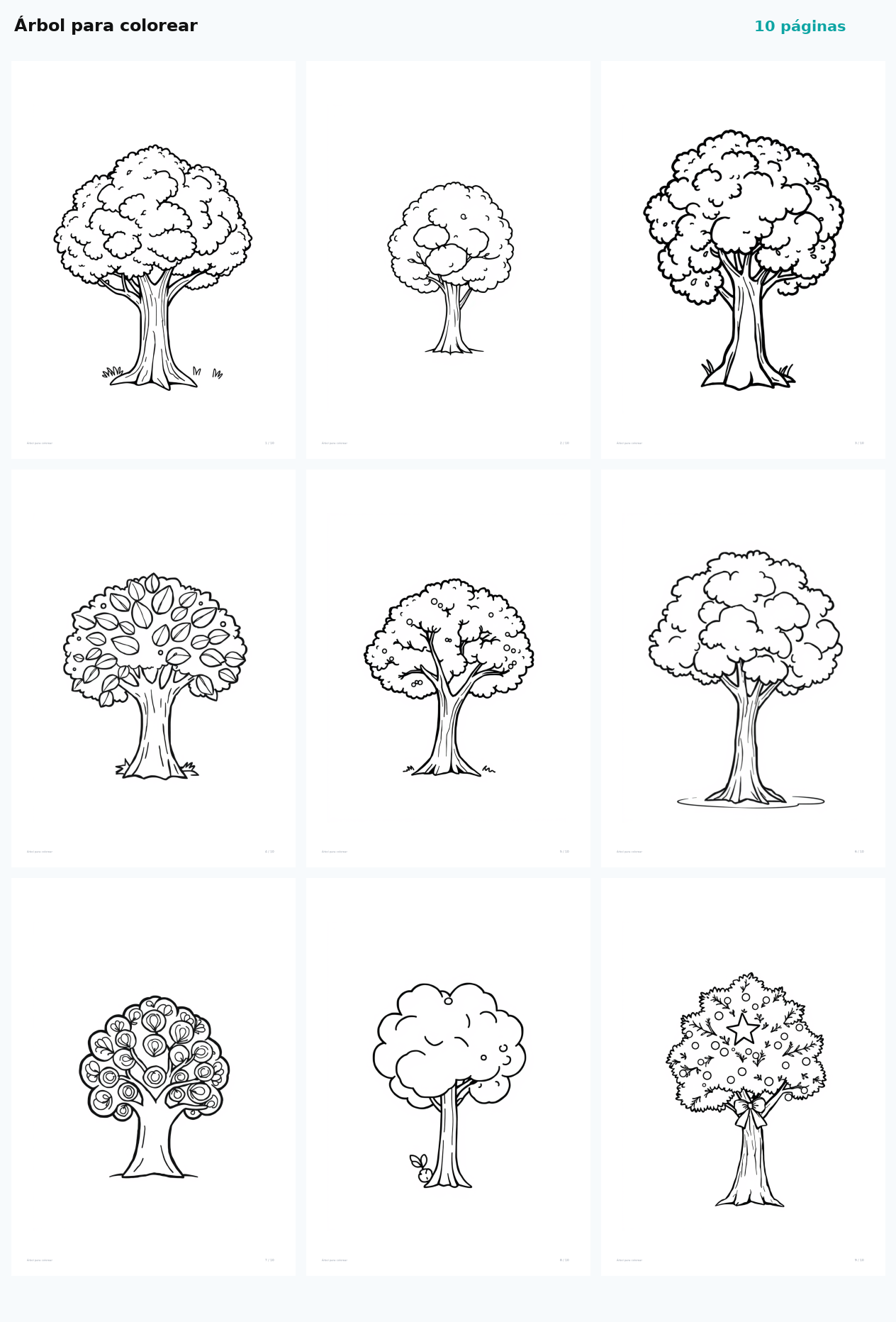 Árbol para colorear