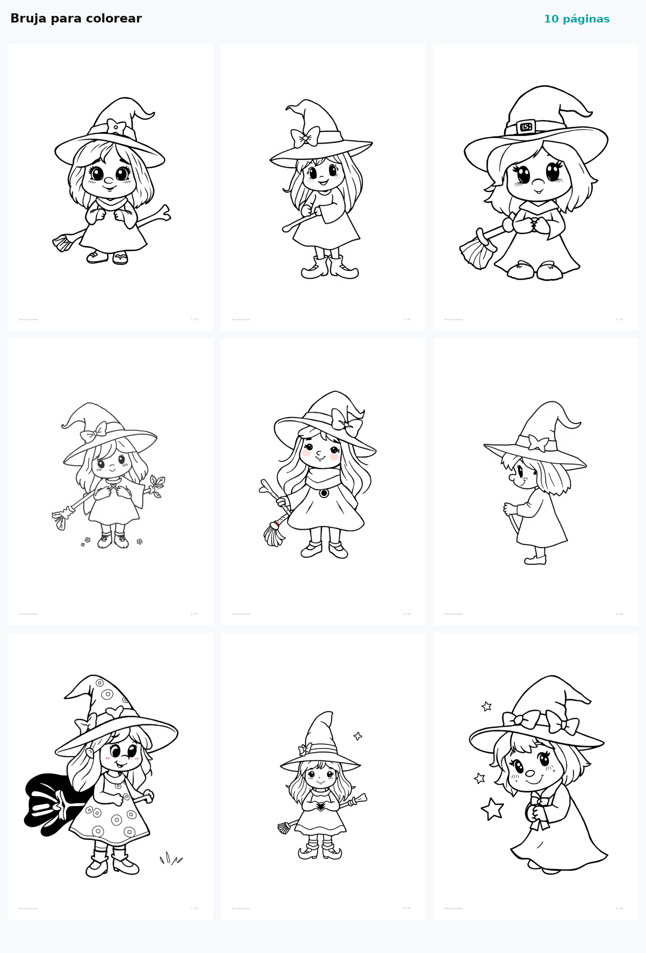 Bruja para colorear