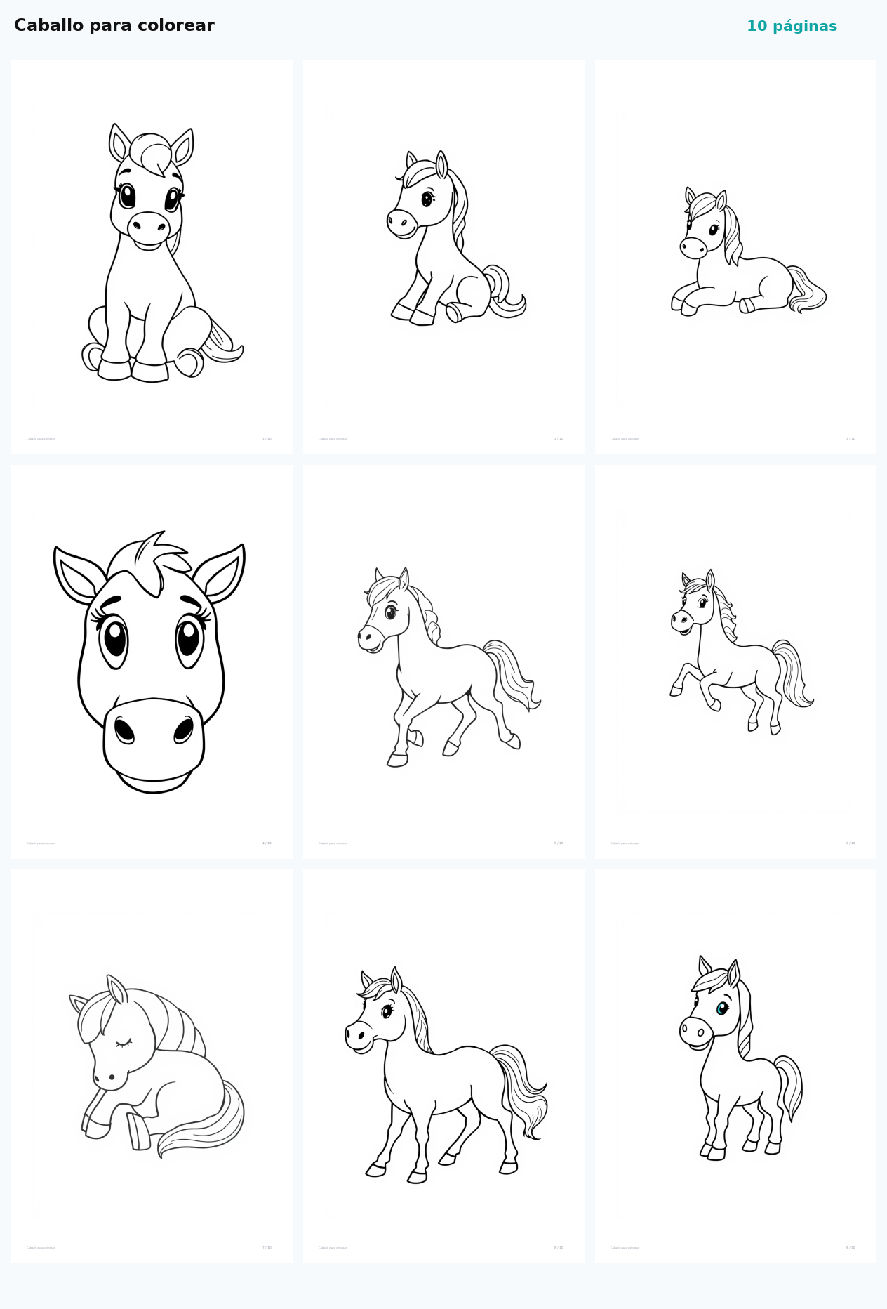 Caballo para colorear