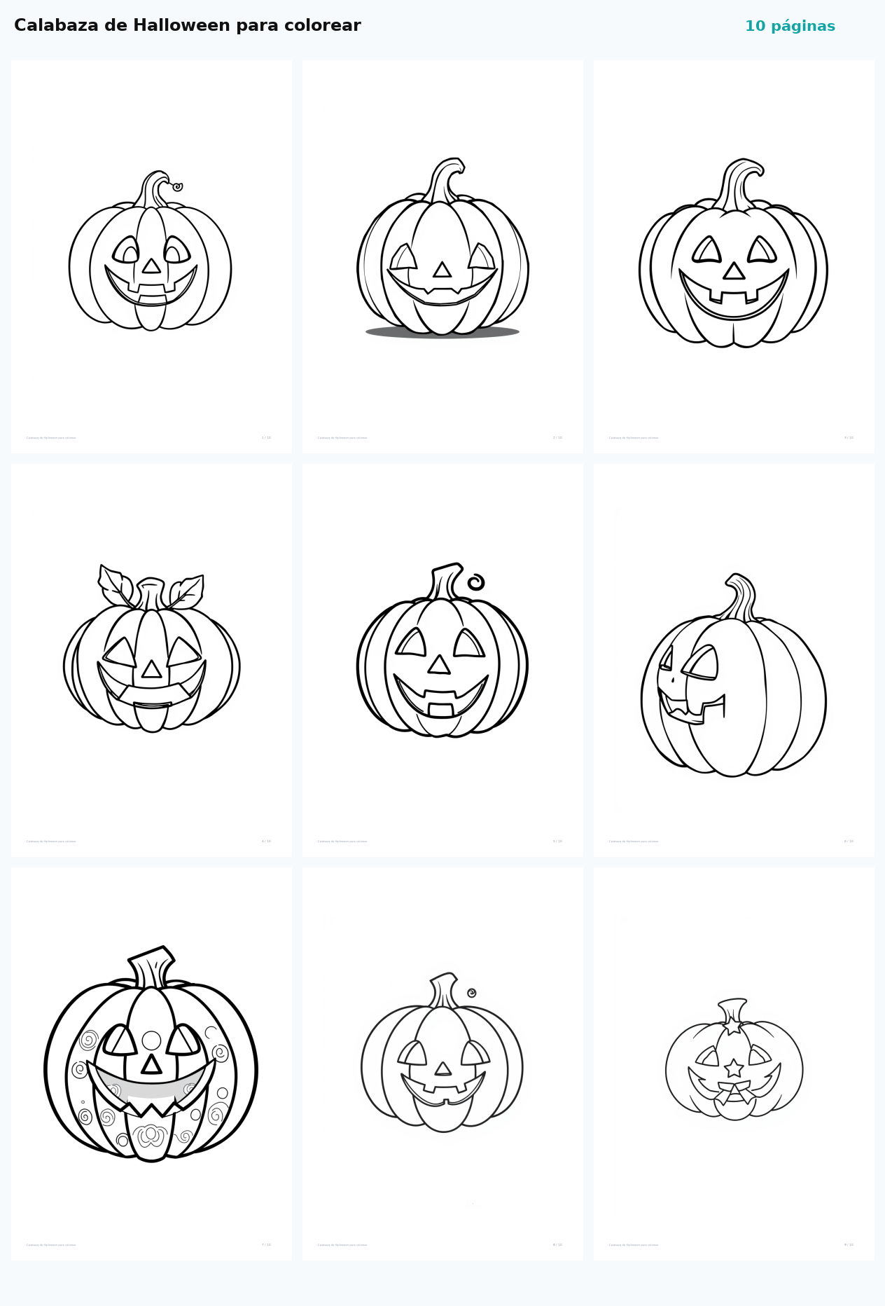 Calabaza de Halloween para colorear