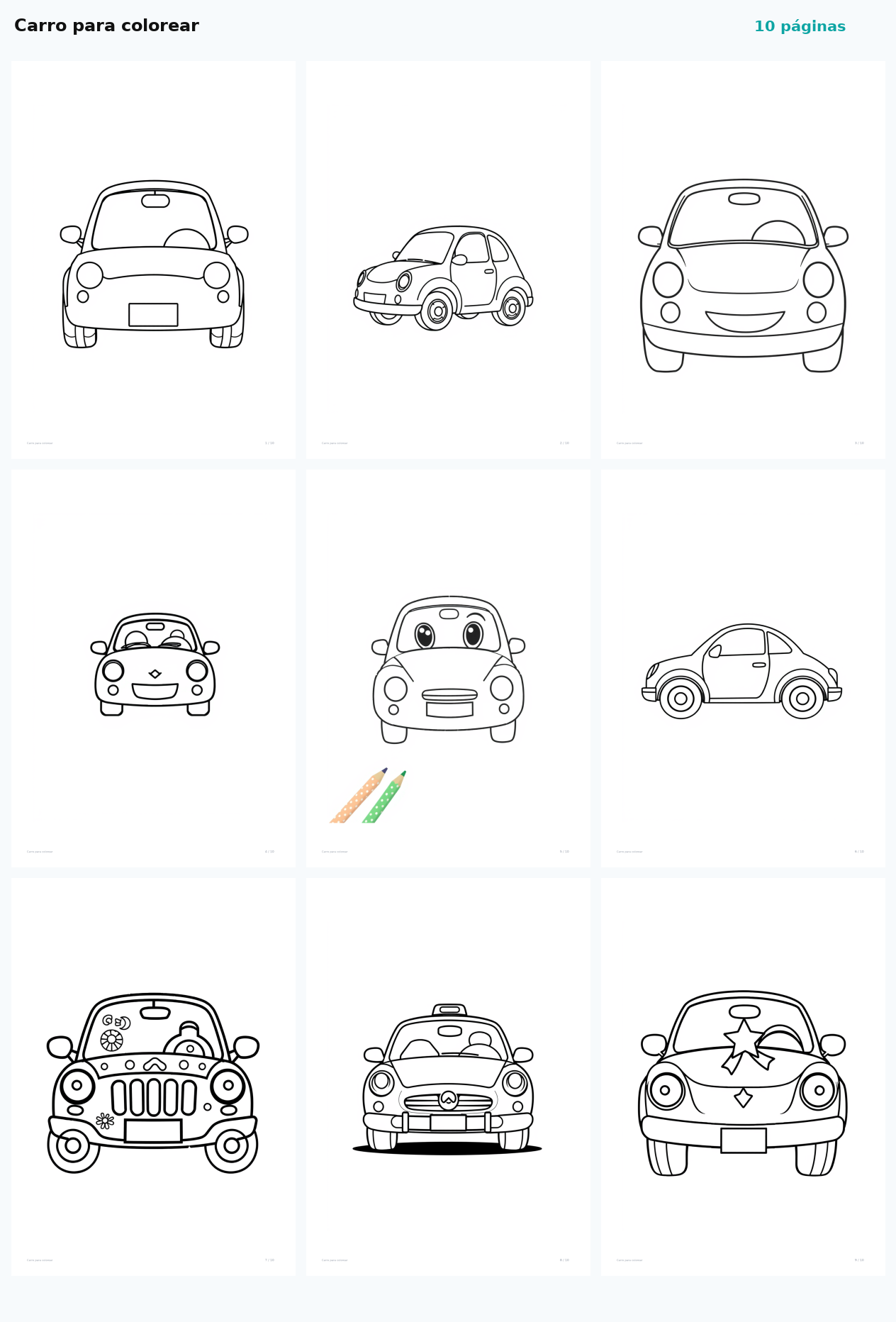 Carro para colorear
