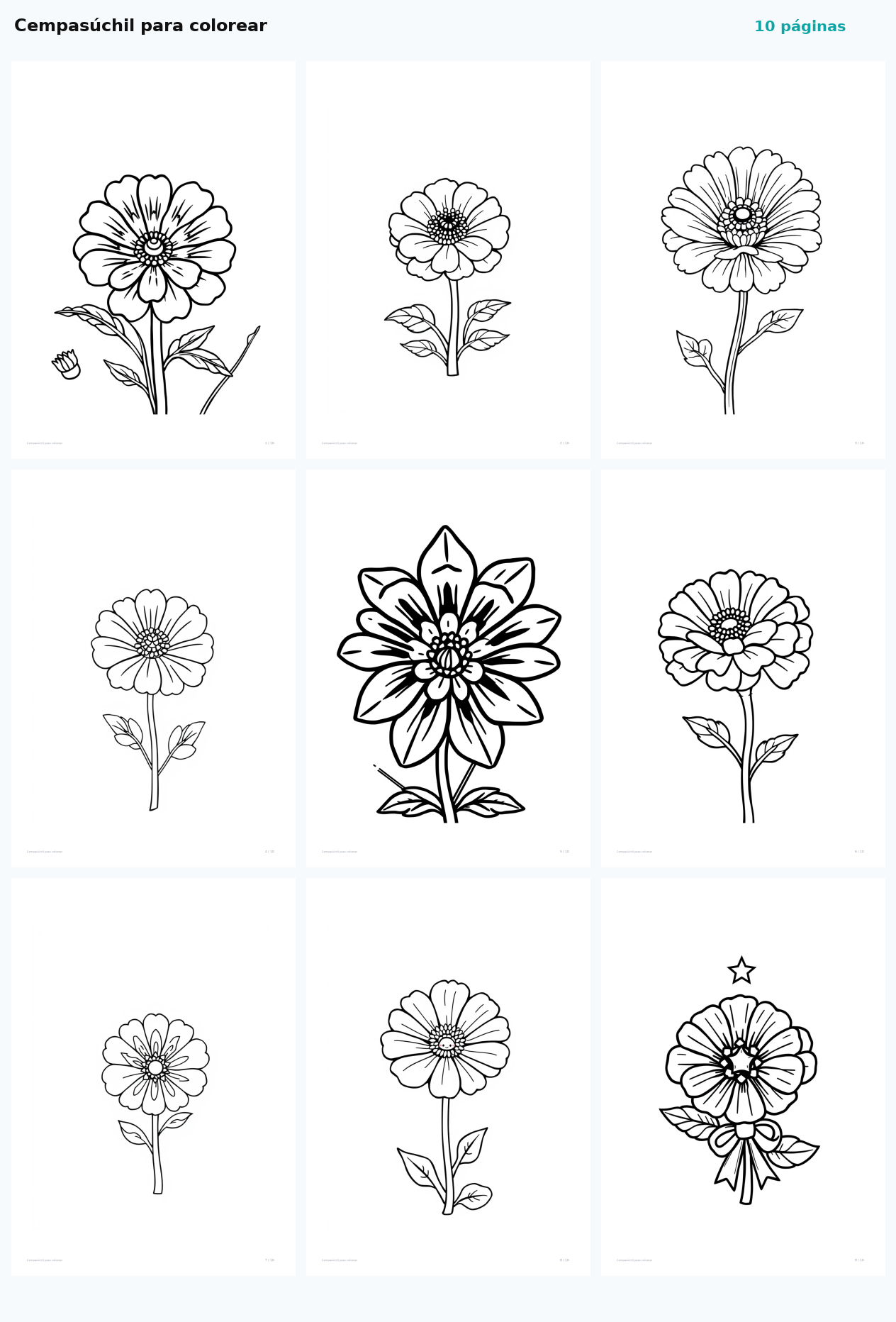 Cempasúchil para colorear