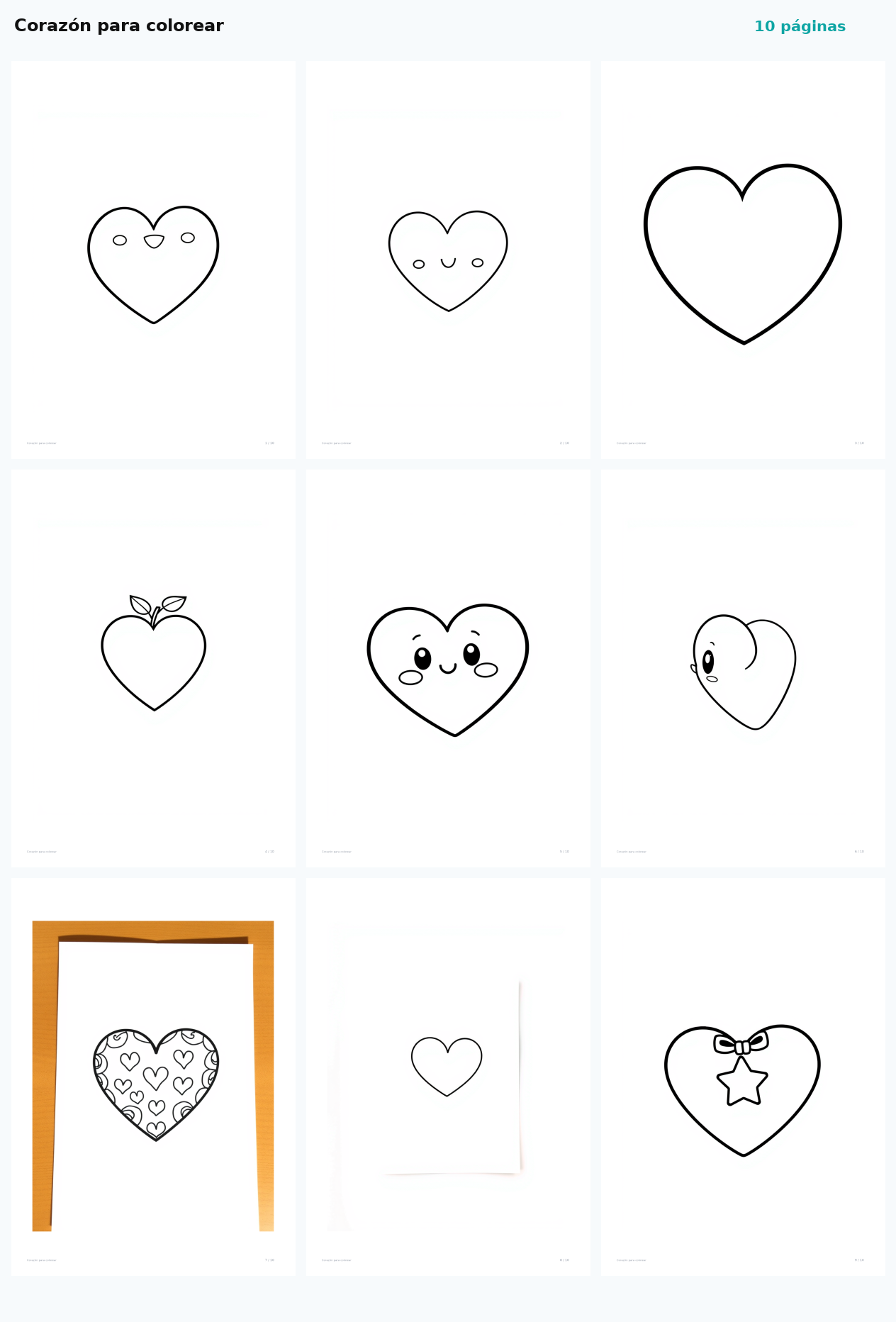 Corazón para colorear