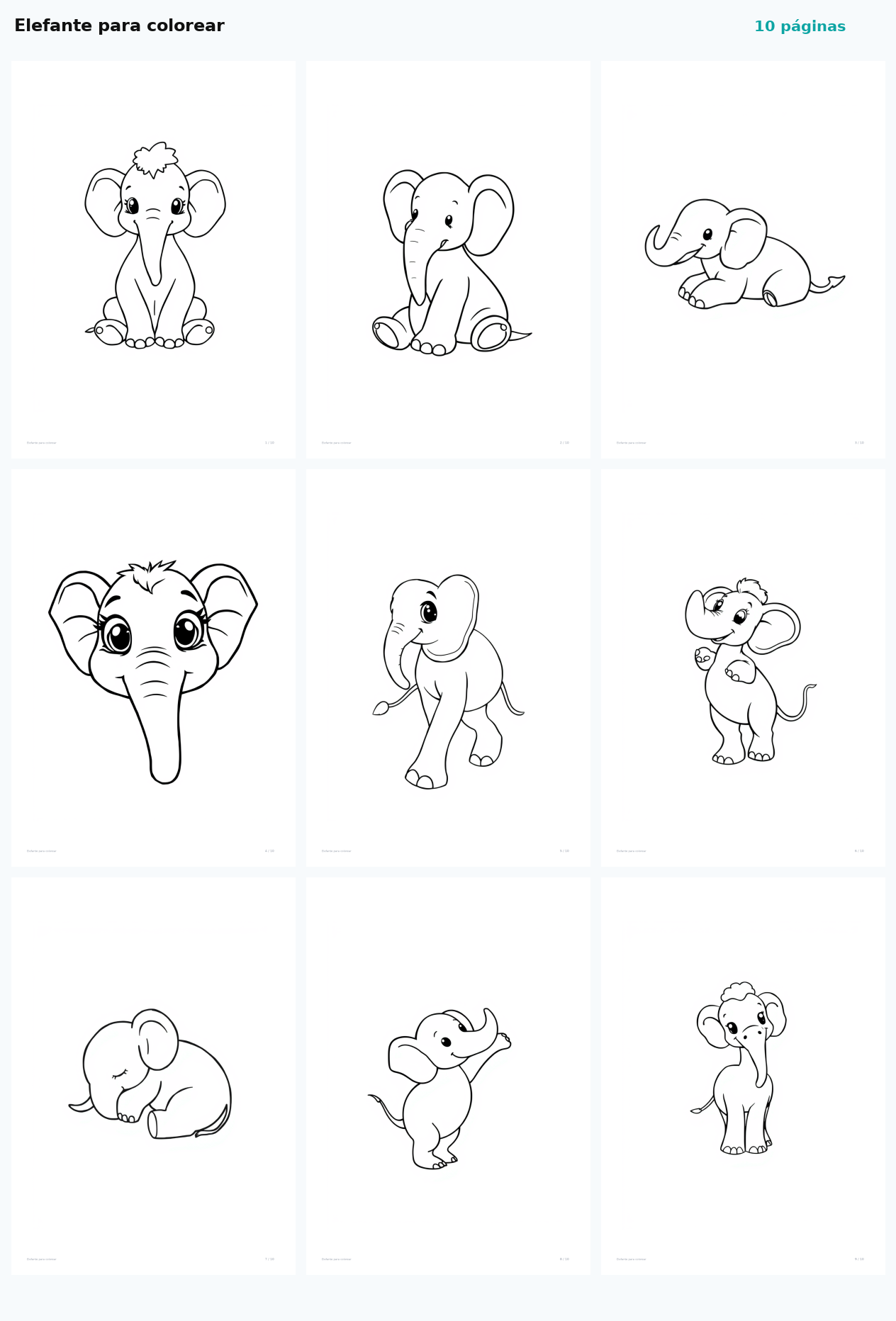 Elefante para colorear