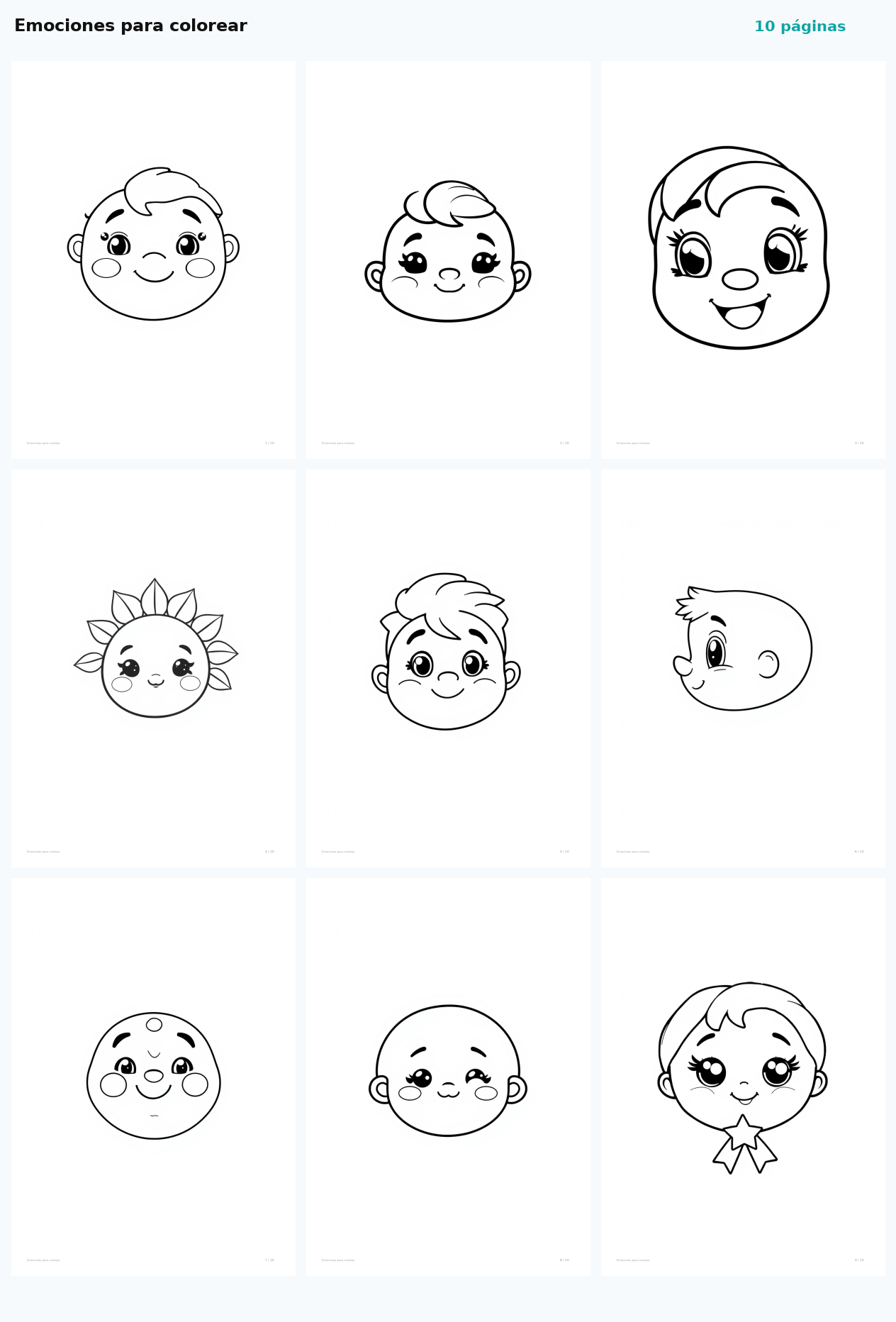 Emociones para colorear