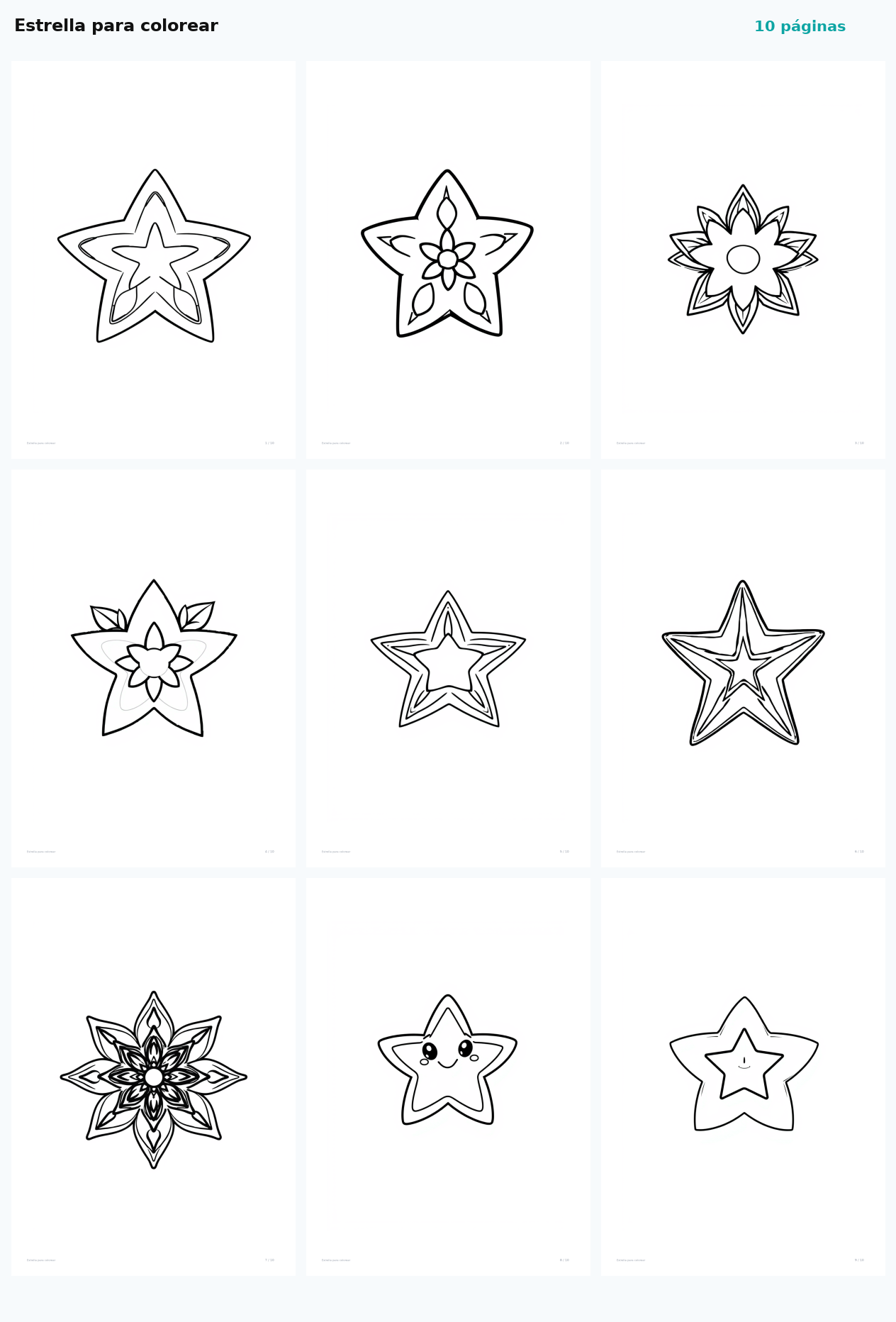 Estrella para colorear