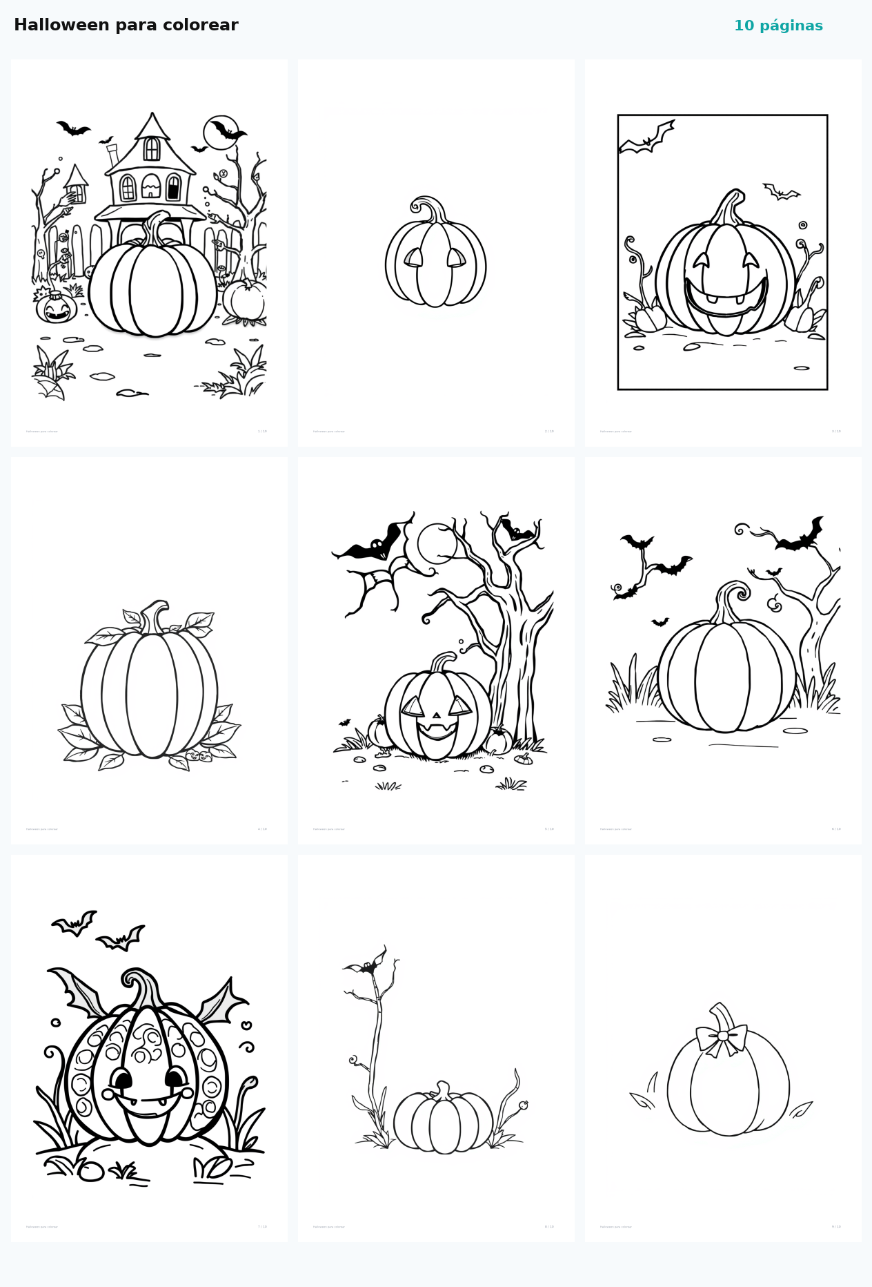 Halloween para colorear