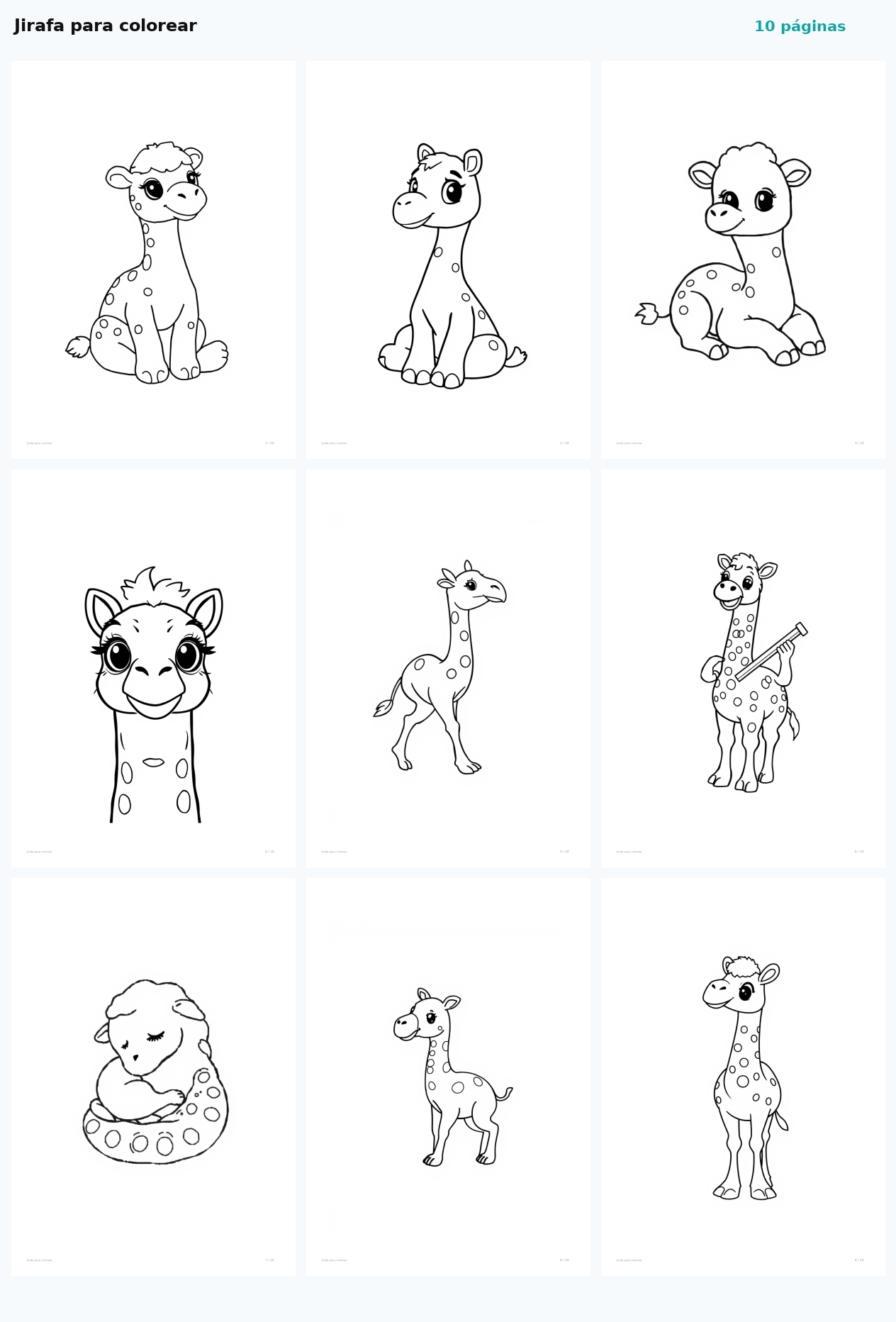 Jirafa para colorear