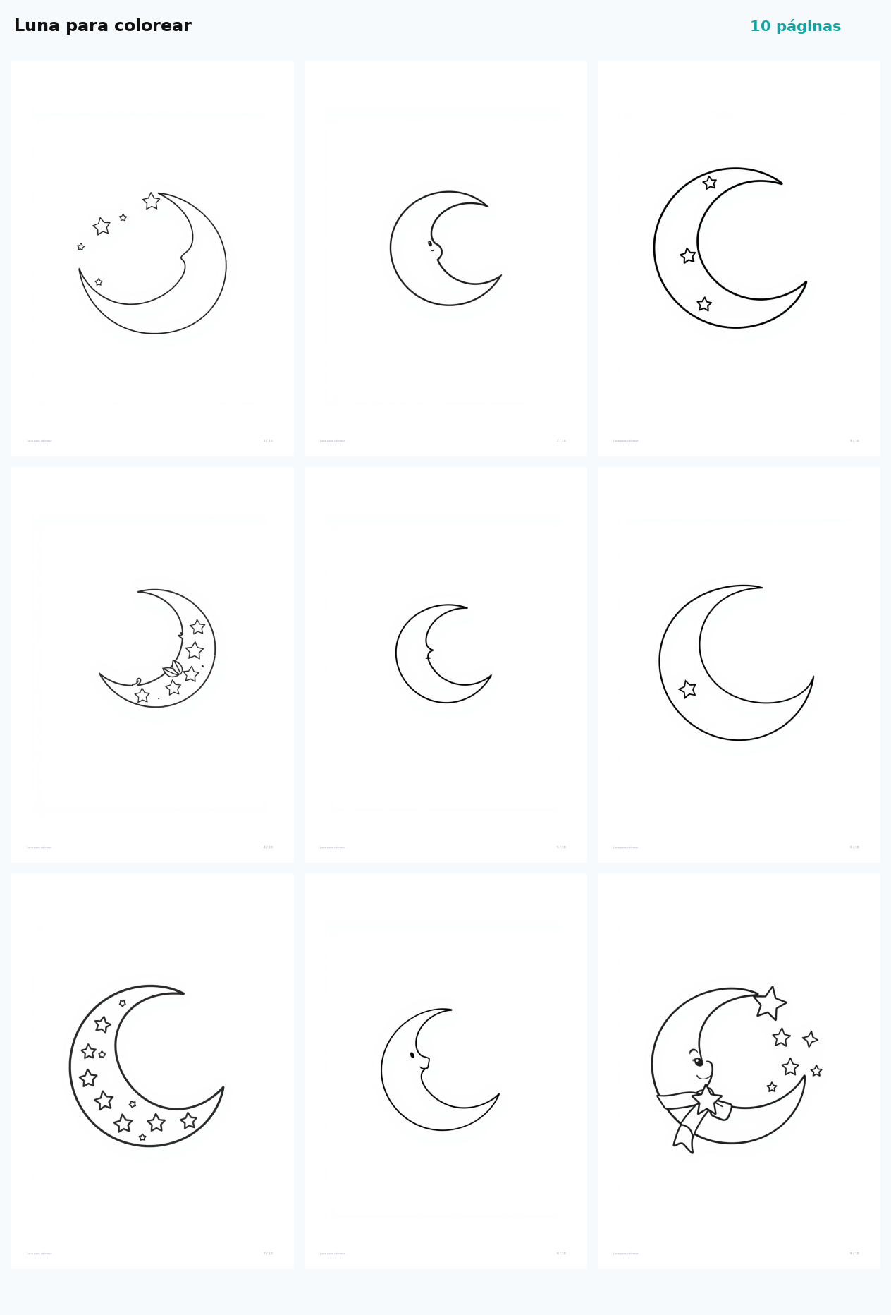 Luna para colorear