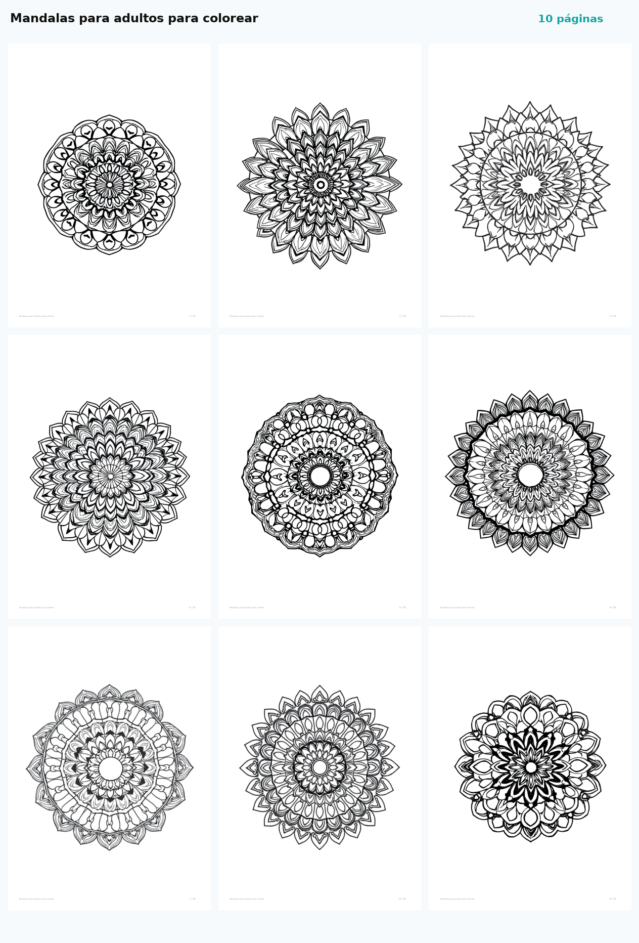 Mandalas para adultos para colorear