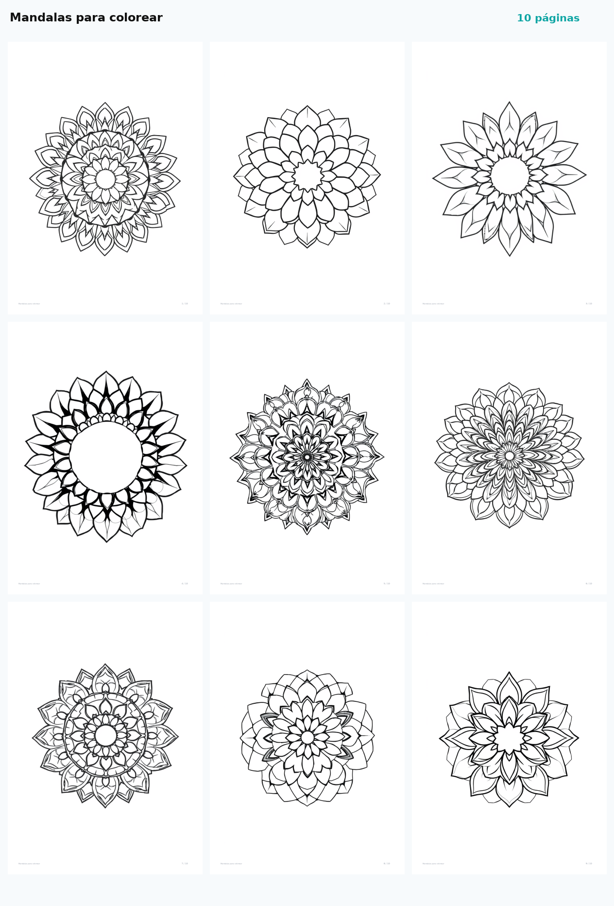 Mandalas para colorear