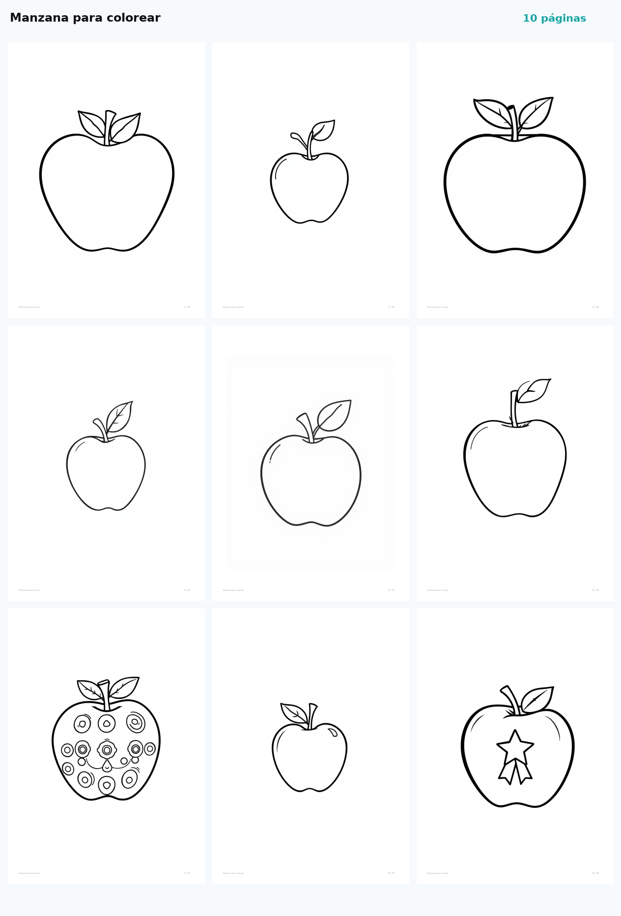 Manzana para colorear