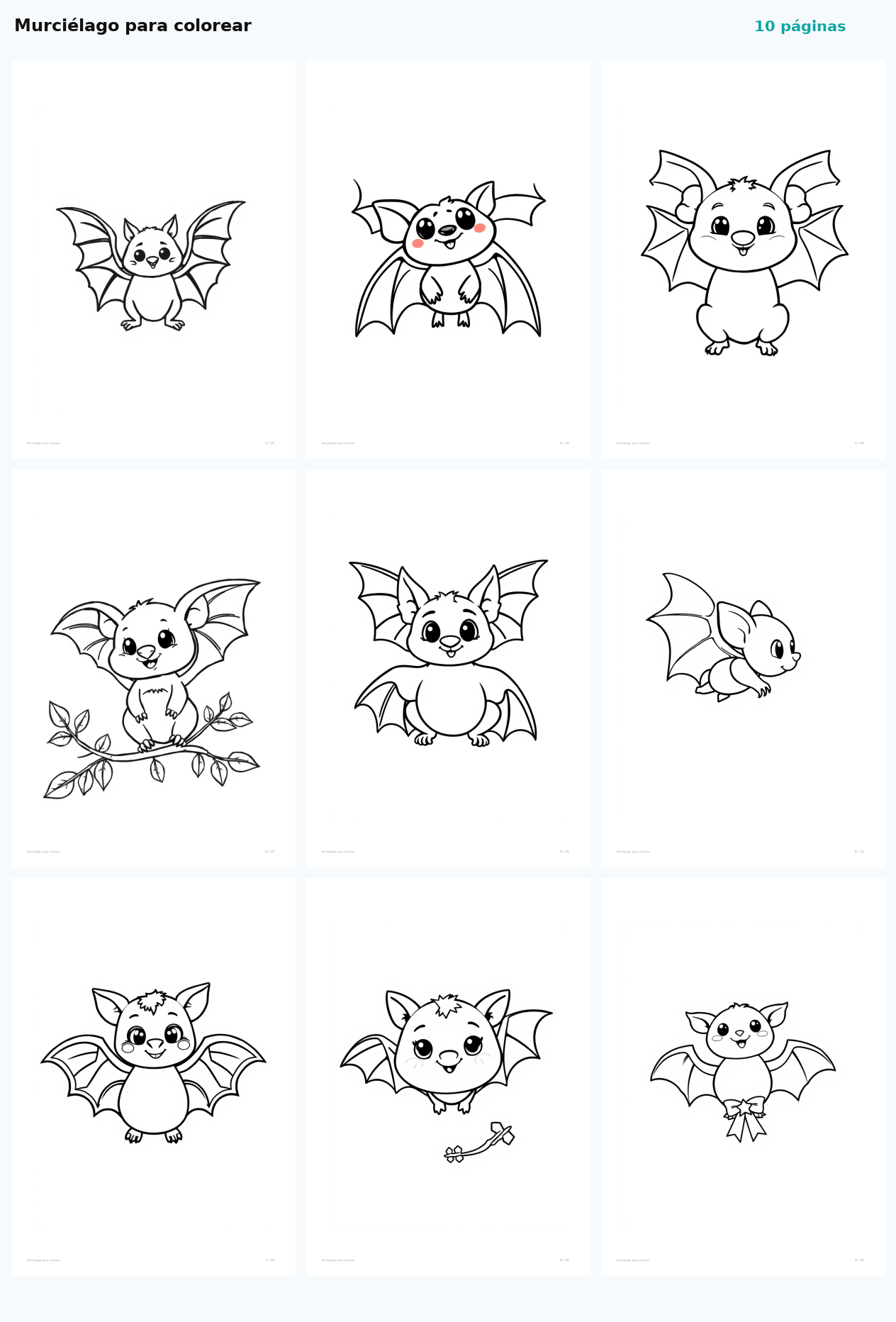 Murciélago para colorear