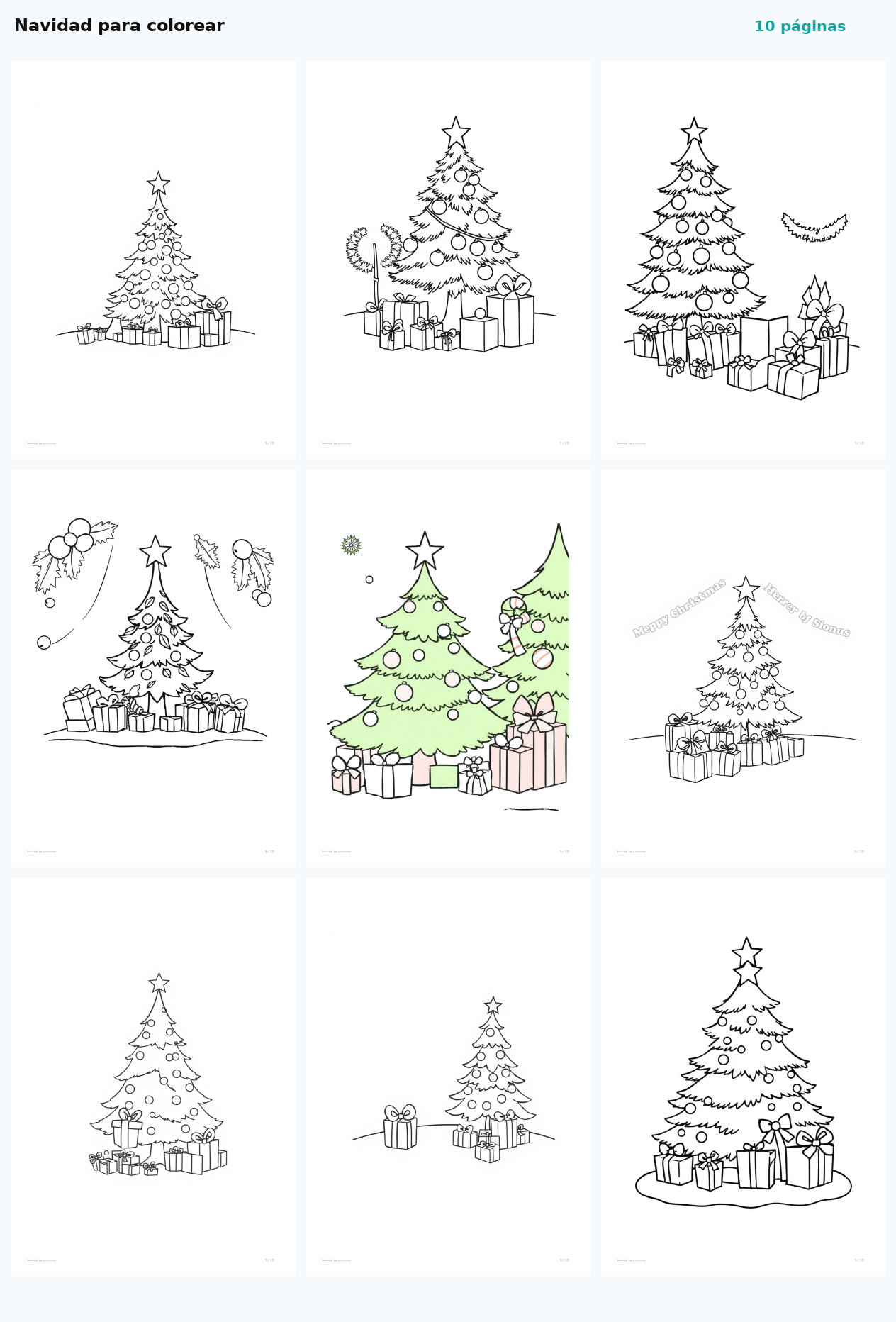Navidad para colorear