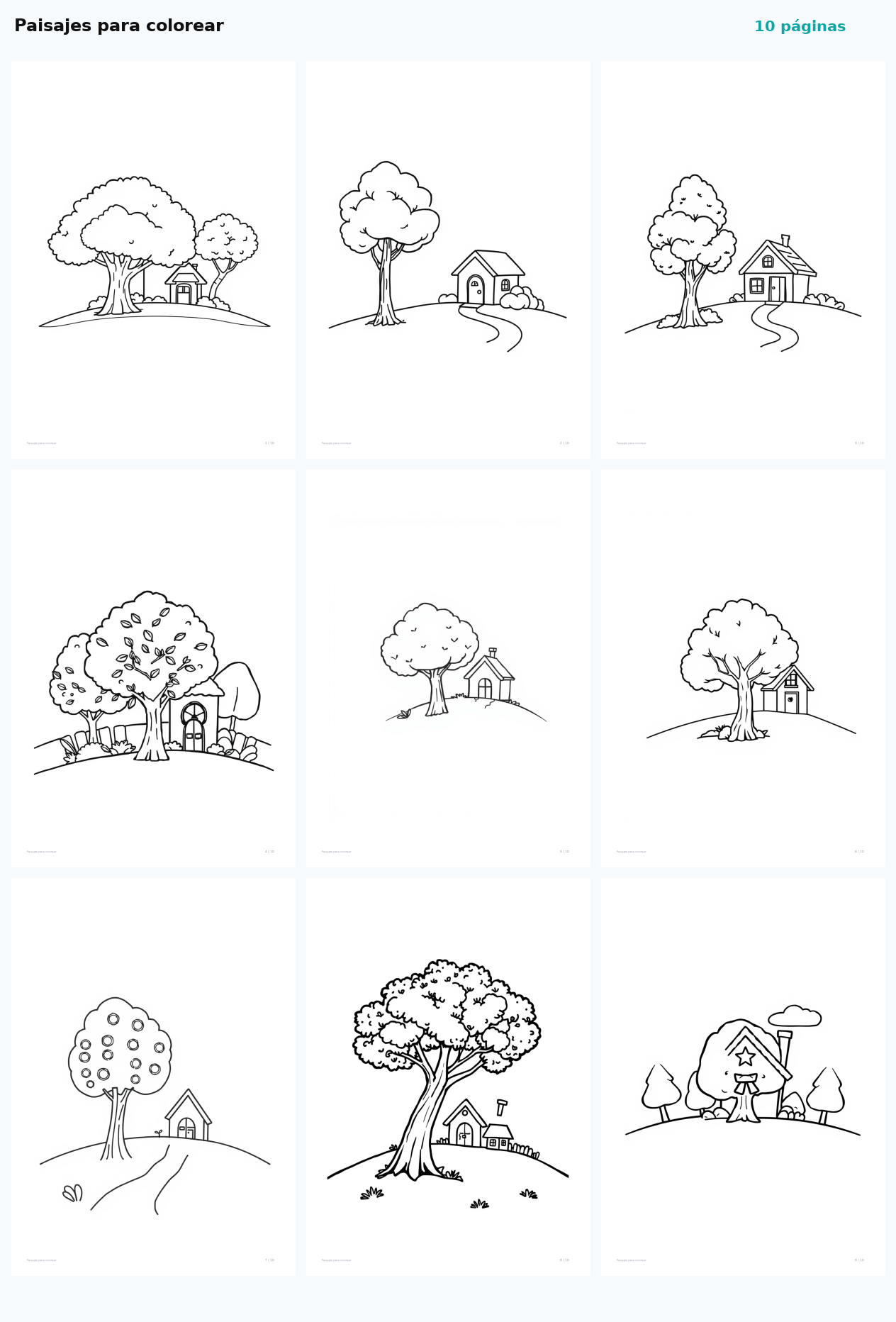 Paisajes para colorear