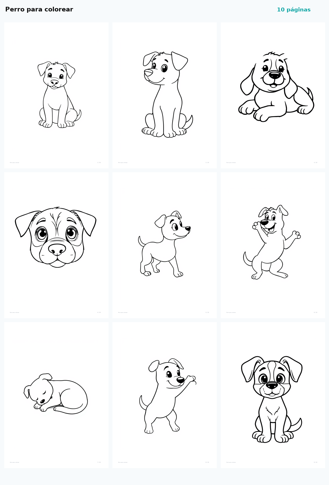 Perro para colorear