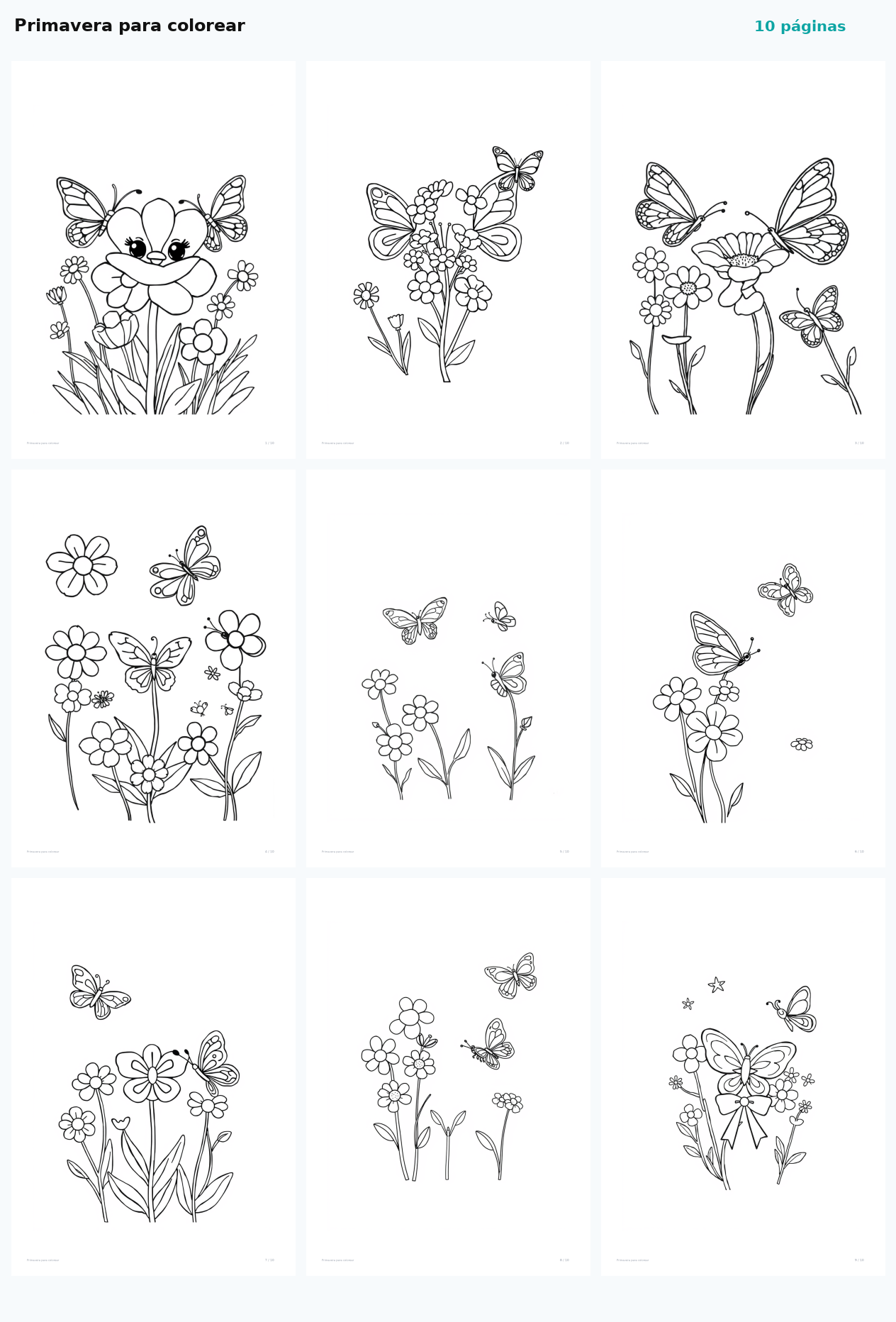 Primavera para colorear