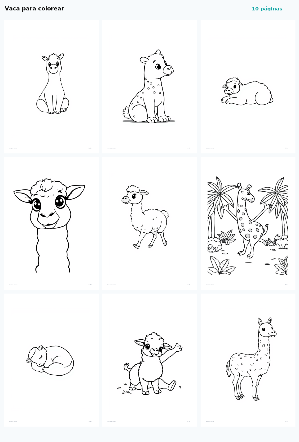 Vaca para colorear
